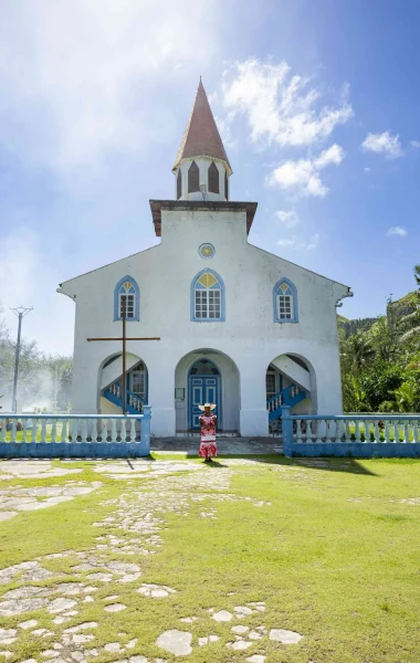 Church on the island of Raivavae©_Grégoire Le Bacon