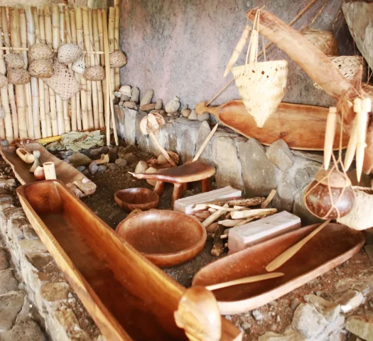 Ancient tools on display at the Ua Huka Museum © Tahiti Tourisme